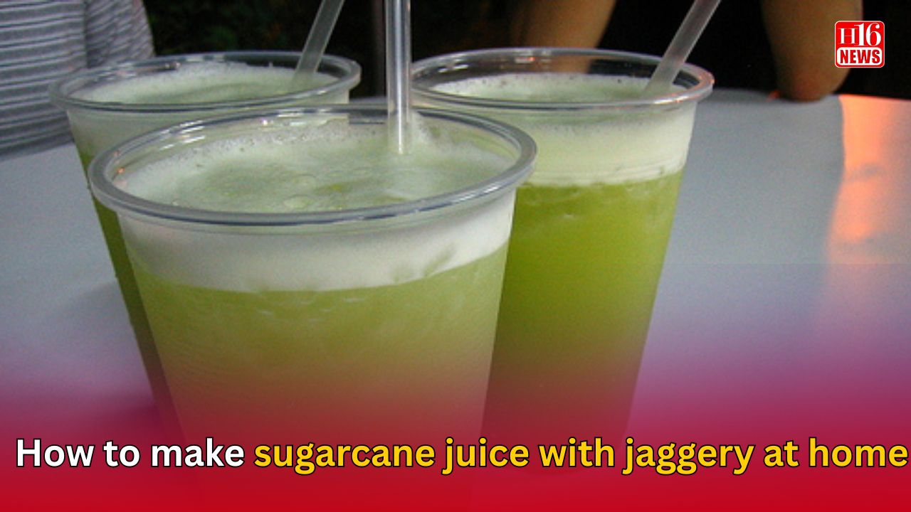 How to make sugarcane juice with jaggery at home